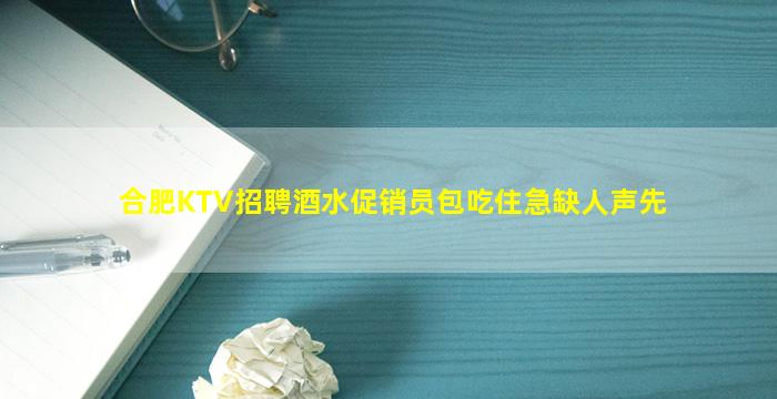 合肥KTV招聘酒水促销员包吃住急缺人声先